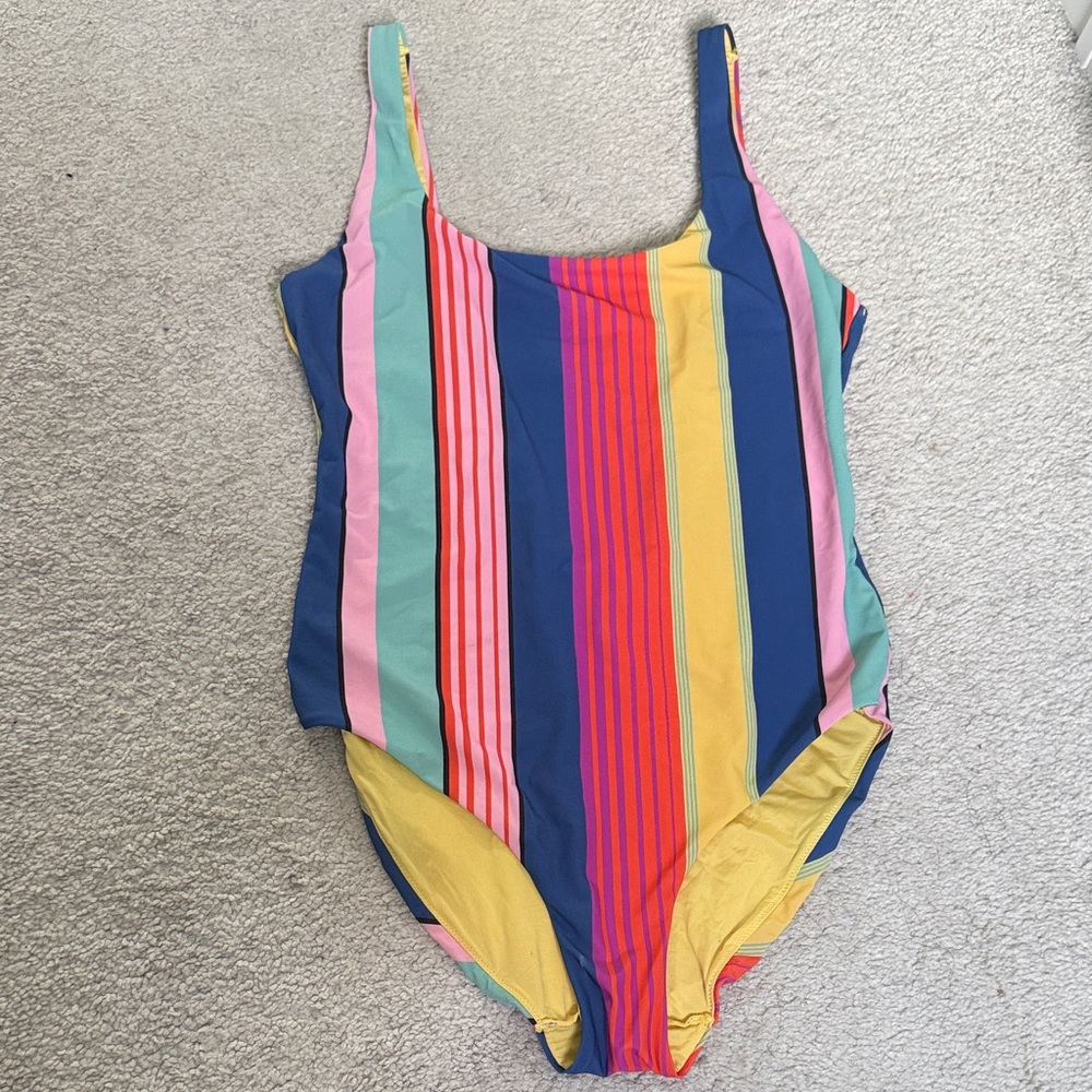 & Other Stories Striped One Piece Swimsuit